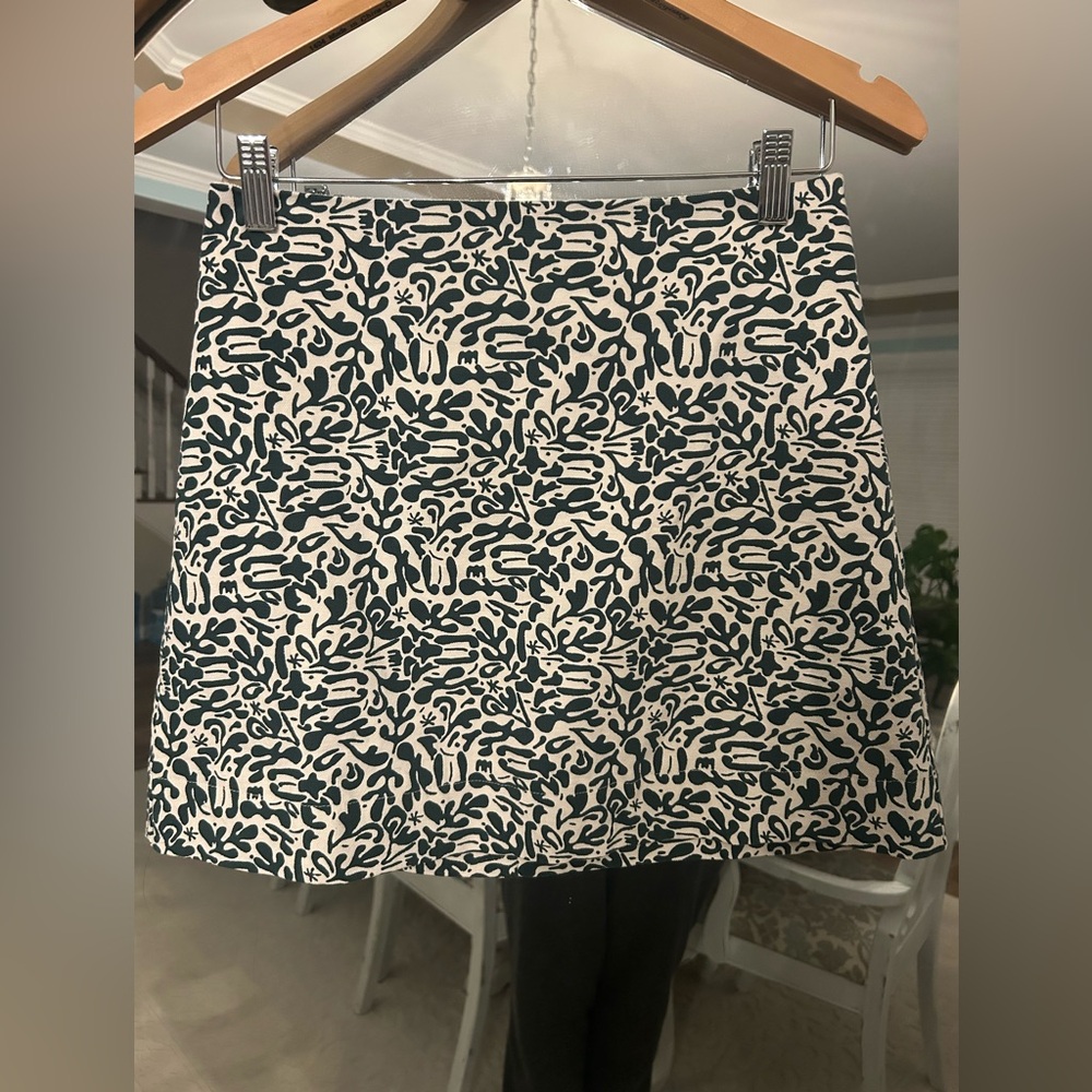 Julia Amory Gidget Hunter Otami Green & White Printed Mini Skirt Sold out style